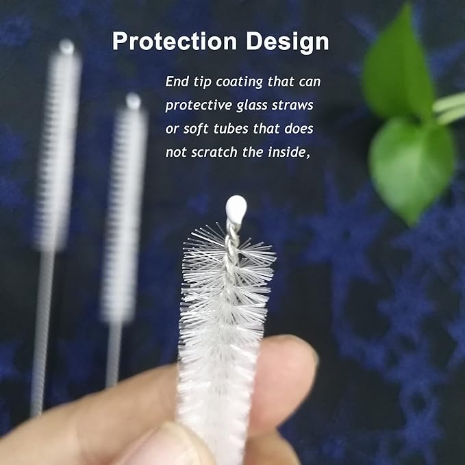 Straw Cleaner Brush Extend 12 inch, Extra Wide 12mm diam Pipe Cleaners, Extra Long Straw Brush for Sippy Cup, Water Bottle and Tubes, Drinking Straw Cleaning brush Set 10 Pack