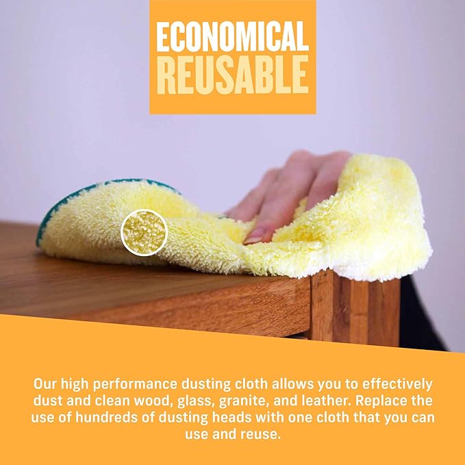 E-Cloth High Performance Dusting Cloth, Reusable Premium Microfiber Cloth for Dusting, 100 Wash Guarantee, 5 Pack