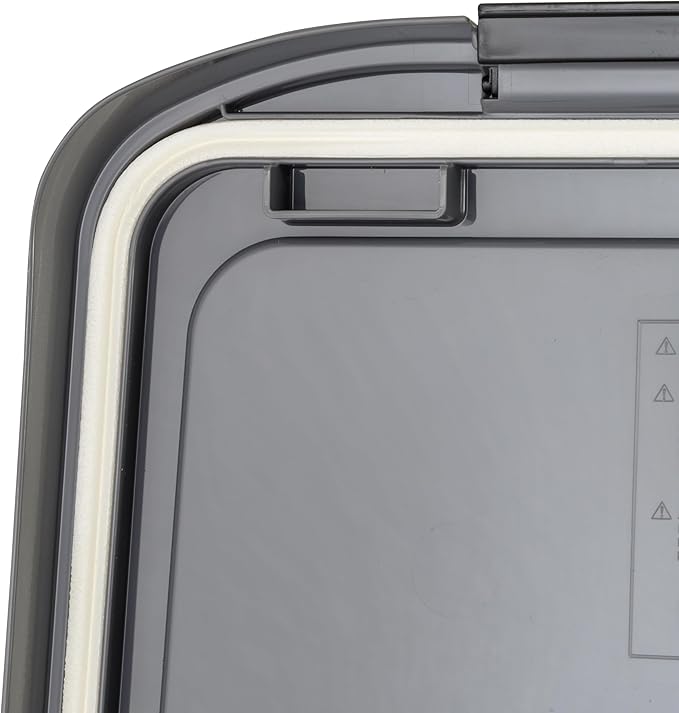 IRIS USA Airtight Dog Food Storage Container 25 lbs, Removable Wheels, for Dog Cat Bird and Other Pets, Food Storage Bin, Keep Fresh, Made in USA, Clear/Dark Gray