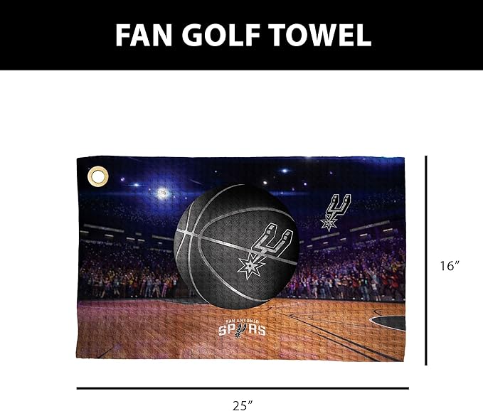 Northwest NBA Golf Towel – Official Licensed Microfiber Waffle Fabric, Absorbent 16x25 in Club Cleaning Accessory