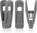 Tinfol Velvet Hanger Clips, 50Pack Gray Pants Velvet Clips, Clothes Hanger Clip, Large Opening Clothes Pin Strong Finger Flocked Clips Perfect for Use with Slim-line Clothes Velvet Hangers