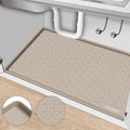 Under Sink Mat, 34" x 22" Waterproof Silicone Under Sink Tray for Kitchen & Laundry Cabinets, Kitchen Cabinet Shelf Protector, Up to 3.3 Gallons Liquid, Fits 36 inch Standard Cabinet(Grey)