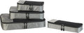 Amazon Essentials 4-Piece Packing Cubes Travel Accessories Set, Luggage Organizer with Double Zipper, Mesh Top, 100% Polyester, Small/Medium/Large/Slim, Gray (Previously Amazon Basics)