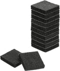 uxcell Felt Furniture Pads, 12Pcs 0.98" x 0.98" Adhesive Backed Felt Non-Slip Anti-Scratch Chair Leg Protectors for Protecting Hardwood Floor, Black