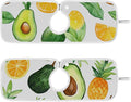 Sink Faucet Absorbing Mat Kitchen Sink Splash Guard Splash Faucet Drip Catcher for Bar RV Bathroom 2PCS 14.9x5.5in Cartoon Green Avocados Pineapples