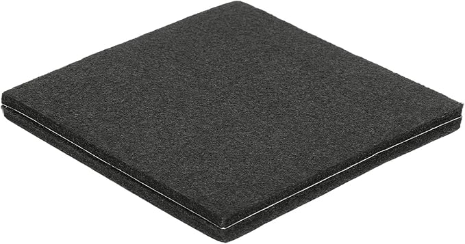 uxcell Felt Furniture Pads, 2Pcs 4.72" x 4.72" Adhesive Backed Felt Non-Slip Anti-Scratch Chair Leg Protectors for Protecting Hardwood Floor, Black