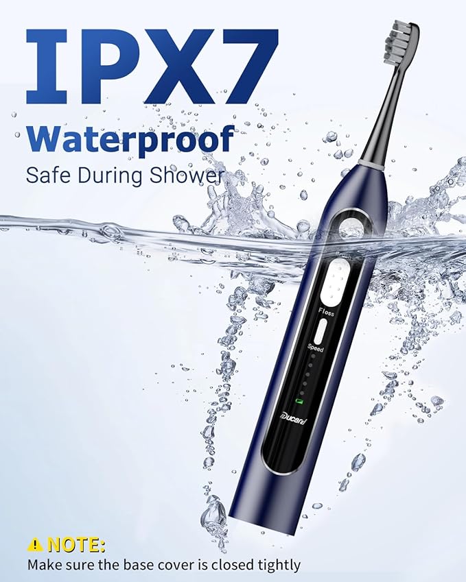 Electric Toothbrush with Water Flosser Combo: 3 in 1 Rechargeable Flossing Toothbrush for Adults, 3 Brush Modes & 5 Water Pressure, Portable&Whitening Dental Care, 500ML Cordless Brush Cleaning Kit