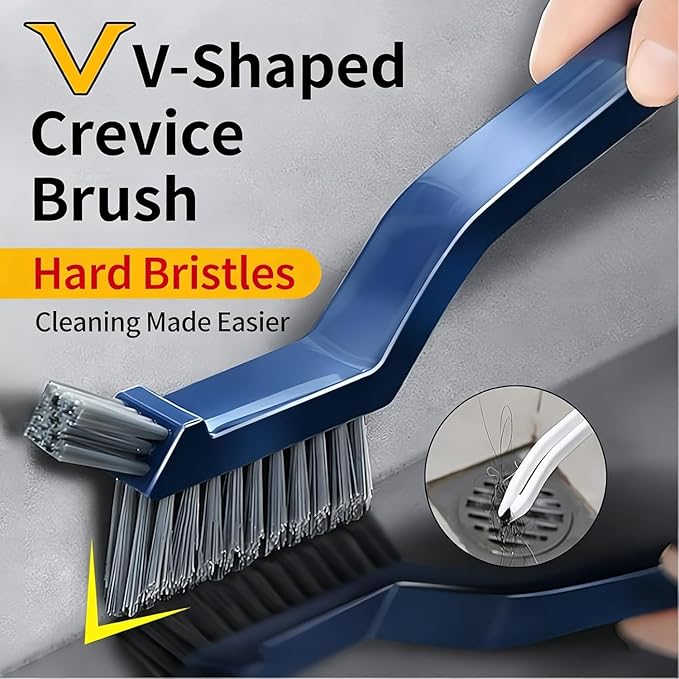 Cleaning Brush Set for Household Use, Scrub Brush, Bathroom Cleaning Brushes, Crevice Cleaning Brush for Bathroom, Floor, Tub, Shower and Kitchen Surface