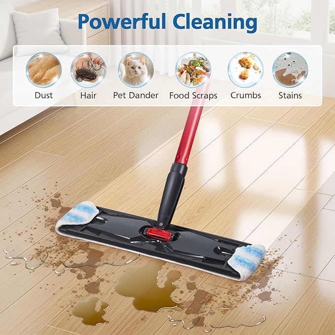 10 Pack H2prO Mop Pads Compatible with O Ceda H2PrO Flat Mo p System, 100% Microfiber Mop Head Replacements, Washable and Reusable, White