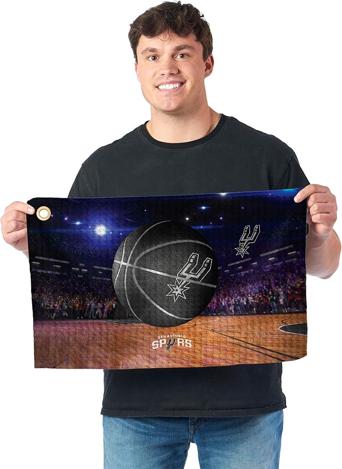 Northwest NBA Golf Towel – Official Licensed Microfiber Waffle Fabric, Absorbent 16x25 in Club Cleaning Accessory