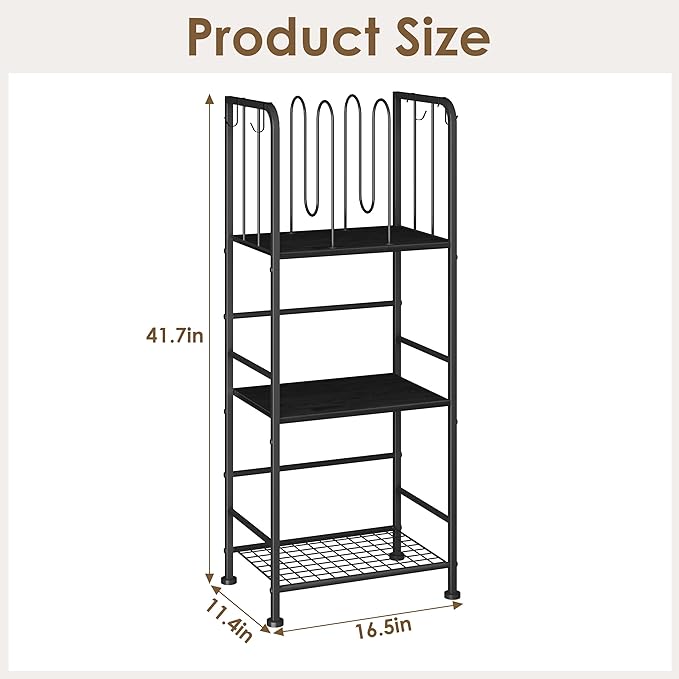 Standing Towel Racks for Bathroom 3-Tier, Durable Metal Towel Rack Stand, Pool Items Holder, M-Shaped Detachable Dividers for Towel Storage, Space-Saving Storage Organizer Black, Patent Pending