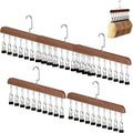 Closet Organizer with 10 Clips - Space Saving Hanging Closet Organizer, Multi-Purpose Storage Hanger for Pants, Leggings, Jeans, Sock, Shorts with Sturdy Steel Non-Slip Clips (5Pcs-B)