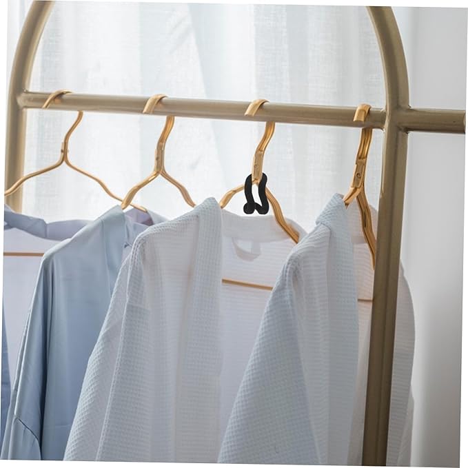 Amosfun 20pcs Space Saving Hanger Connector Hooks Slip Coat Rack Closet Hooks for Space Saver