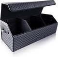 Trunk Organizer for SUV - Leather Storage Box, Extra Large, Magnetic Lid, Collapsible and Adjustable Car Organizer