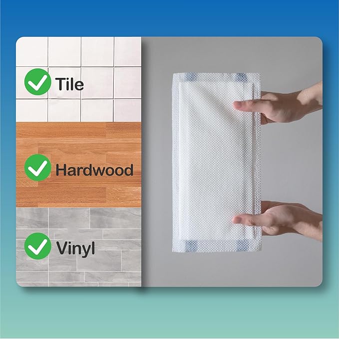 40 Count Mopping Pad Refills for Swiffer WetJet Mop - Thick, Absorbent, and Durable
