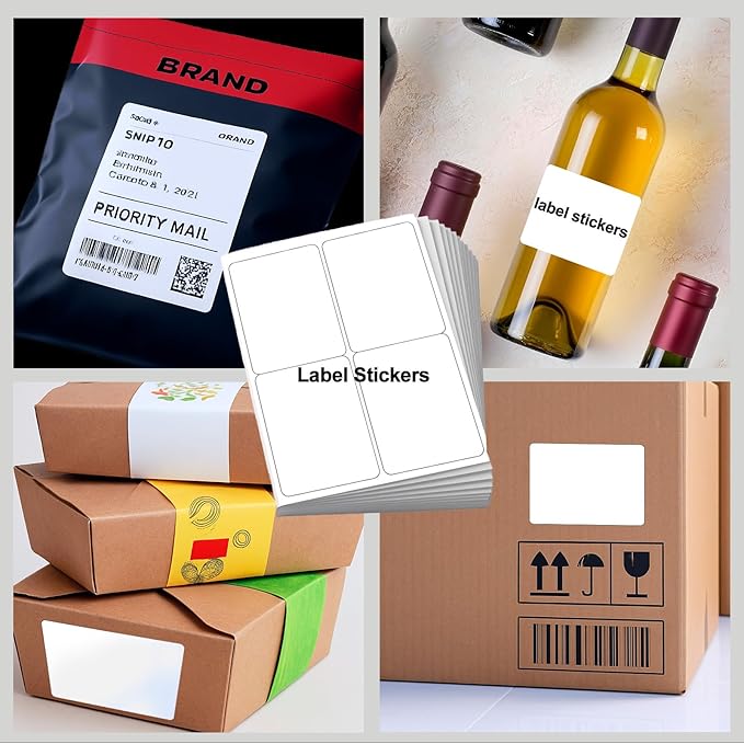 4"x5" Shipping Address Labels, Matte White Printable Labels, 160 Total (40 Sheets, 4-Up), Compatible with Laser & Inkjet Printers for Packaging & Mailing