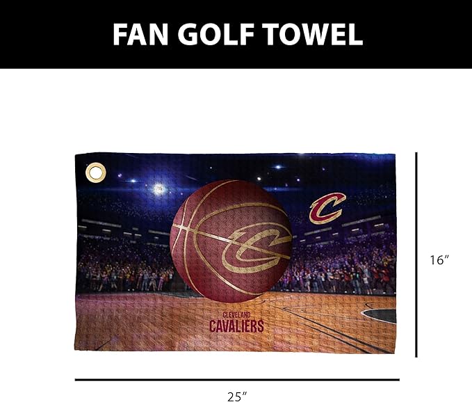 Northwest NBA Golf Towel – Official Licensed Microfiber Waffle Fabric, Absorbent 16x25 in Club Cleaning Accessory