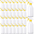 Tanlade 30 Pcs Plastic Spray Bottles 16 oz Leak Proof Squirt Bottle Refillable Empty Spray Water Mist Sprayer with Nozzles for Hair Essential Oil Cleaning Solutions Plants Pets (Yellow)
