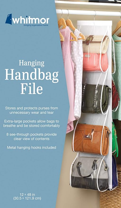 Whitmor Handbag File, Clear