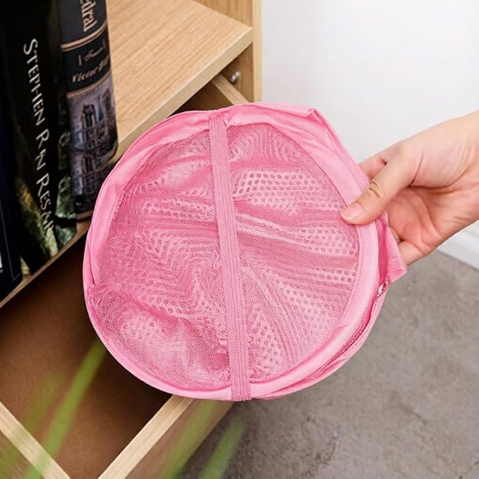 The upgraded pop-up laundry basket features a breathable side pocket mesh design, making it ideal for rooms, apartments, dormitories, travel, business trips, and children's storage (1,pink)