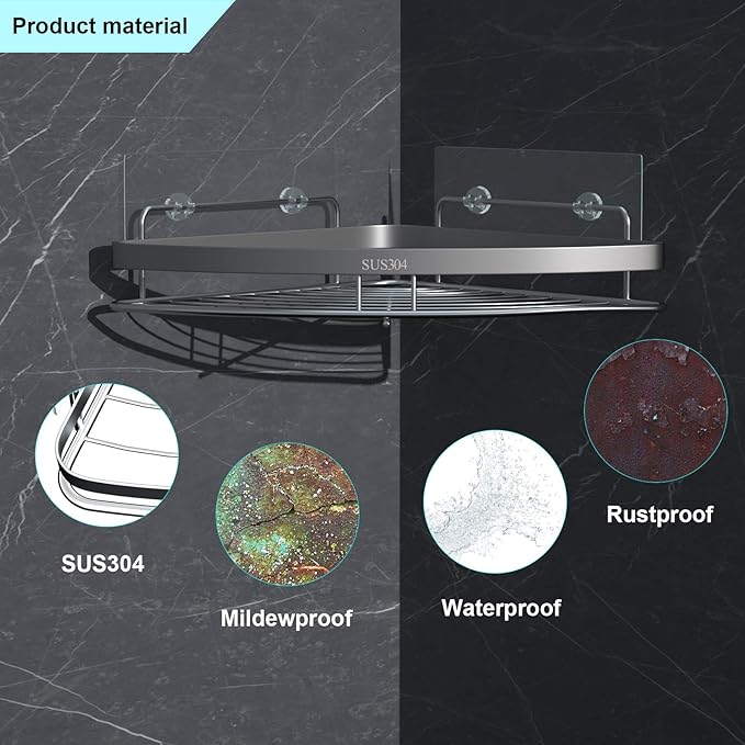 Mivvosakuki 4pcs Shower Caddy Replacement Shelves Adhesive Strip Pad Organizer Sticker Bathroom Heavy Duty Strong Sticky Wall Nail Free Transparent