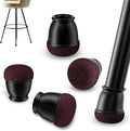 Ezprotekt 24 Pcs Extra Small Chair Leg Floor Protectors, Silicone Felt Chair Pads for Hardwood Floors, Round Chair Leg Caps, Felt Furniture Feet Covers for Dining Table, Black (XS Fit: 2/5"-11/20")