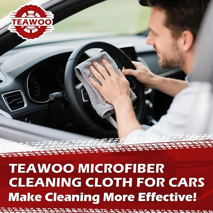 Gray Microfiber Cleaning Cloths Bulk-400 Pack, Gray Microfiber Towels for Cars, Ultra Absorbent Wash Cloths, Lint-Free Streak-Free Microfiber Towels Bulk for Cars, 12x12 inches