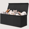 INDRESSME 185L Extra Large Toy Box, Toy Storage Organizer Collapsible Storage Bins with Lids Toy Chest for Playroom, Living Room, Toy Baskets Storage Kids, Boys Girls 39" x 17" x 17" (Black)