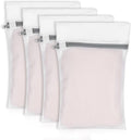 4Pcs Mesh Laundry Bags for Delicates, Mini Durable Lingerie Bags for Washing Delicates Machine for Underwear, Socks, Baby Clothes, Travel Organiser, Dirty Garment