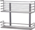 Household Essentials 1228-1 Double Basket Door Mount Cabinet Organizer | Mounts to Solid Cabinet Doors or Wall