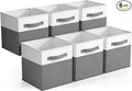Sorbus Foldable Storage Bins – 6-Pack Fabric Storage Cubes, 11-Inch Cube Organizer Bins for Closet, Shelves, and Cubby Storage – Collapsible Cloth Storage Baskets for Home Organization