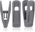 Tinfol Gray Velvet Hanger Clips, 80 Pack Pants Velvet Clips, Large Opening Clothes Pin Hanger Clip, Strong Finger Flocked Clip Perfect for Slim-line Clothes Velvet Hangers