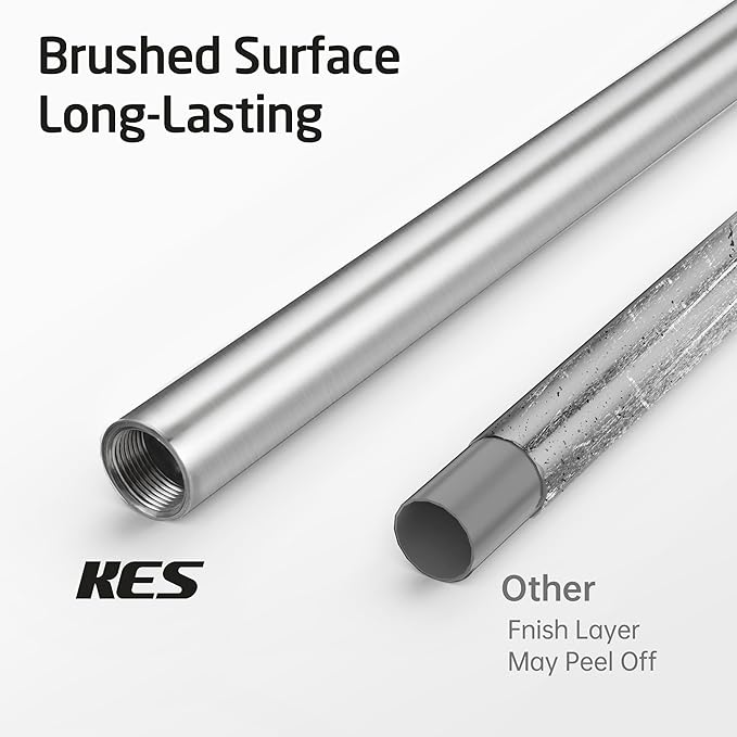 KES Natural Marble Toilet Paper Holder Stand Bathroom Tissue Roll Holder Freestanding SUS304 Stainless Steel Brushed Finish, BPH285S1-2