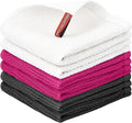 Nialnant 6 Pack Kitchen Towels, 100% Cotton Dish Cloth for Washing Dishes, Absorbent Quick Drying Dish Rags, Multipurpose Cleaning Rags-12x12 Inches