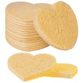 50-Count Facial Sponges Compressed, 100% Natural Cellulose Face Sponge Professional Cosmetic Spa Sponges for Face Cleansing, Exfoliating Mask, Makeup Removal for Travel and Home, Deep Yellow