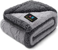 Luciphia Waterproof Pet Blanket, Liquid Pee Proof Dog Blankets for Sofa Bed Couch, Reversible Sherpa Fleece Furniture Protector Cover for Small Medium Large Dogs Cats,Light Grey Small（40" x 28"）