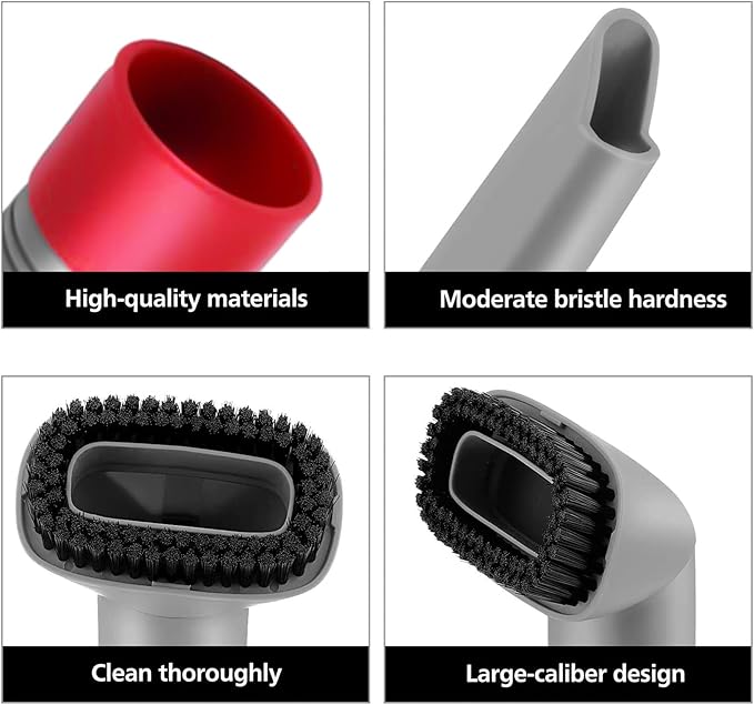 Crevice Tool and Dust Brush Upholstery Tool Compatible with Shark Navigator Lift-Away Vacuum Cleaner Models NV500, NV501, NV502, NV560, Compare to Part No.X11FC500 Gray