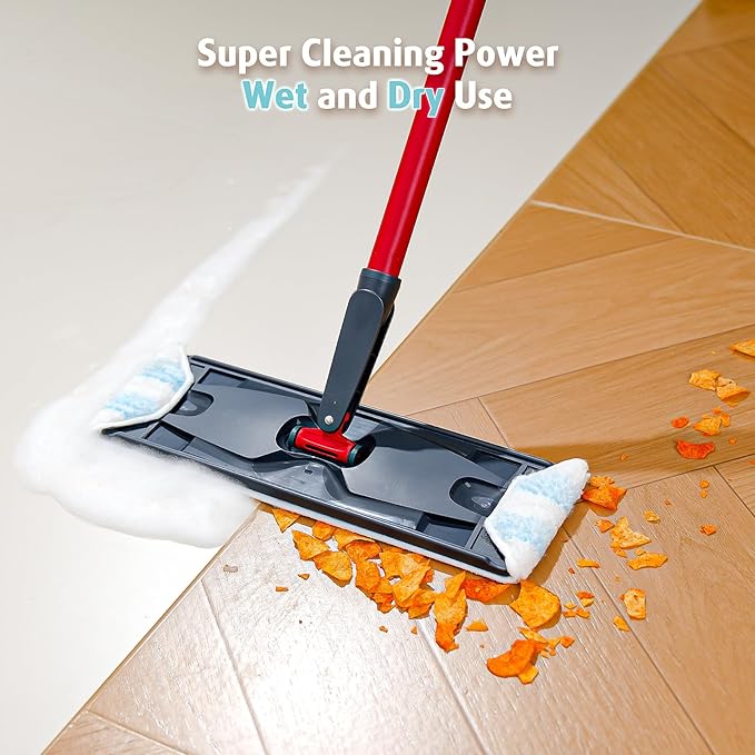 AIR U+ Mop Replacement Pads for O Cedar H2prO Flat Mop System, 8 Pack Mop Pads, Machine Washable Reusable Microfiber Mop Heads Replacements for O-Cedar H2Pro Refills Clean for ALll Floors Types
