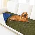 Smiry Waterproof Dog Bed Cover Blanket 30x70, Soft Reversible Pet Blanket, Washable Leakproof Cats Dogs Couch Cover for Sofa, Couch, Furniture, Lattice, Green/Navy