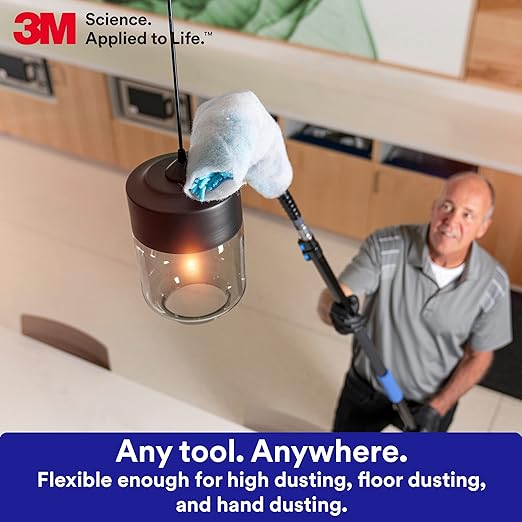 3M Easy Trap Sweep and Dust Sheets,1 Roll of 60 8" x 6" Sheets,Disposable Easy Sweep Floor Duster,Picks Up 8X More Dirt,Dust,Sand,Hair,Works on Dry or Wet Surfaces,Hardwood Floors,59152W,(Pack of 8)