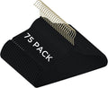 Simplify Slim Velvet Gold Hook Clothes Hangers 75 Pack | Non-Slip | Shirts | Suit | Pants | Dresses | Garments | Closet Storage & Organization | Durable | Black