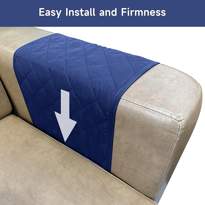 MEHIDFY Sofa Armrest Caddy, Waterproof Bedside Storage Organizer, Non Slip Armchair Pockets, Remote Control Holder for Couch, Handy Pouches with 6 Pockets for TV Remote, Phone, Magazine(Blue)