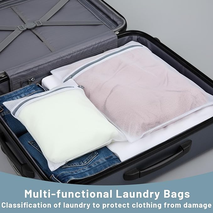 4pcs Net Mesh Washing Bags for Laundry Mesh Laundry Bags for Washing Machine Wash Durable Net Wash Bag for Delicates Room Essentials for College Dorm Travel (X Large, Large, Medium, Small)