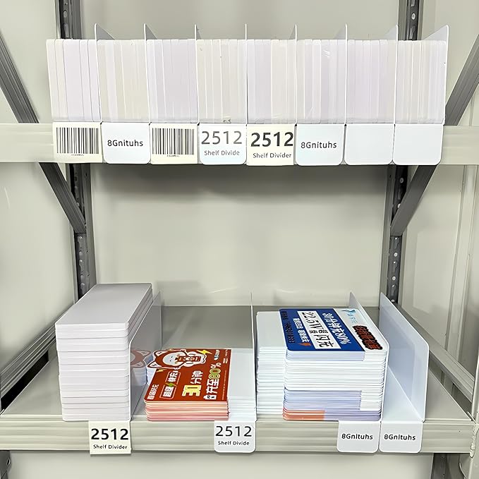 20 Pcs 25 * 12 CM 1MM Bookshelf Dividers;Bookshelf Shelf Insert;Clearance on Shelves and Cabinets;Clip on Shelf Dividers;Closet Shelf Divider;Cube Divide;DVD Shelf Dividers