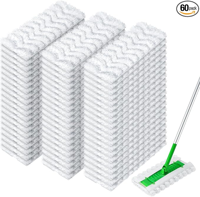AIR U+ Upgraded Heavy Duty Pet Dry Sweeper Pads for Swiffer Dry Sweeping Cloths Refills, 60 Count