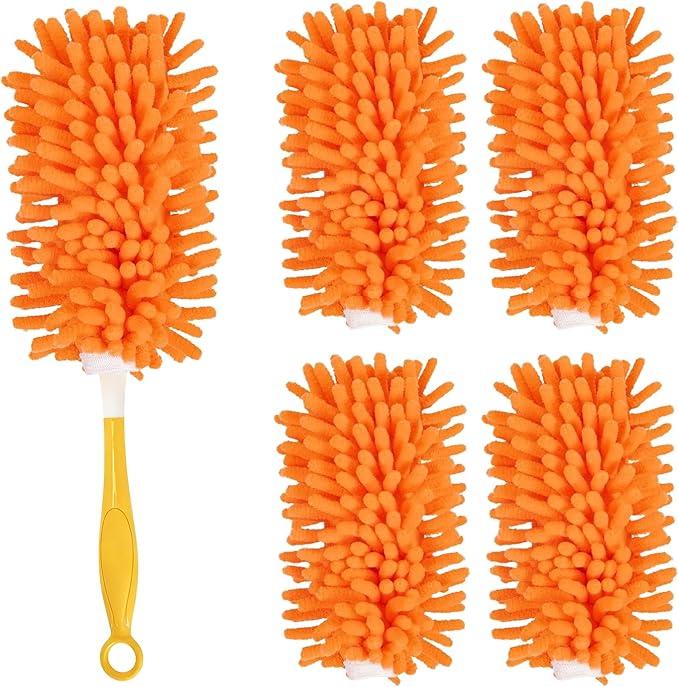Reusable Duster Refill Compatible with Swiffer Hand Duster, 360 Heavy Duty Duster Refills, Microfiber Washable Dusters Refills for Swiffer Extended Duster, 4 Pack (Handle is Not Included)