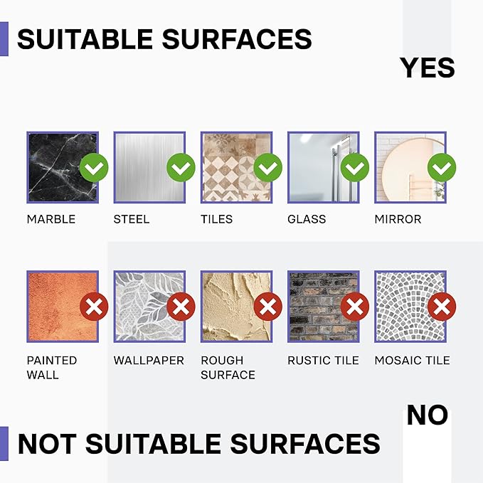 KINCMAX 4 Packs Strong Sticky Waterproof Heavy-duty Wall Adhesives Nail Free Transparent Adhesive Pad No-trace Wall Stick Adhesives Hook Strip for Shower Caddy, Kitchen Racks, Bathroom Storage Shelves