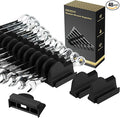 48 pcs MAGNETIC Modular Wrench Organizers for Tool Drawers - Wrench Rack with Metric&SAE Labels, Perfect Tool Storage Holder with Magnet. Gift for father, brother and boyfriend (Black with Magnets)