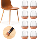 20 Pcs Clear Small Chair Leg Floor Protectors for Hardwood Floors, Upgraded Rubber Chair Leg Caps with Felt Pads, Furniture Leg Feet Cups Protect Floors from Scratches Reduce Noise (Fit 0.75"-1")