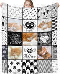 D-Story Pet Loss Sympathy Blanket Pet Loving Memorial Remembrance Gift Custom Blankets, Personalized Cat Lover Blanket with Photo Picture- Cat Passing Away Remembrance Gift